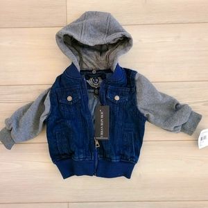 Toddler Boys' Denim Bomber Jacket